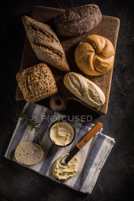 Différents types de pain — Photo de stock