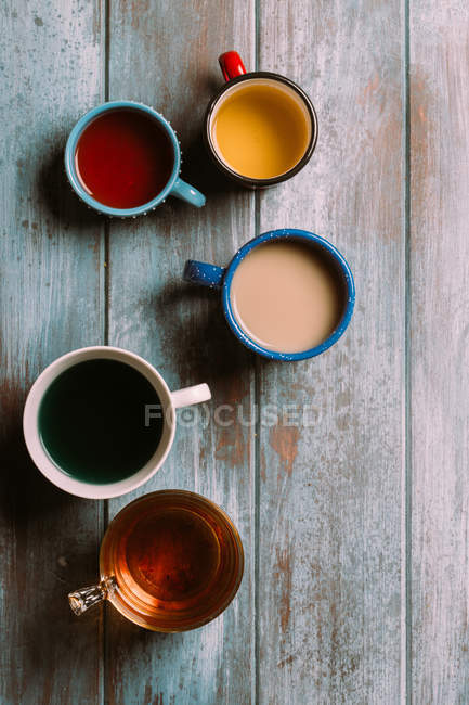 Différents types de thé — Photo de stock
