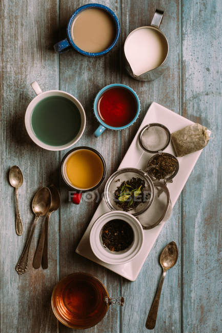 Diversi tipi di tè — Foto stock