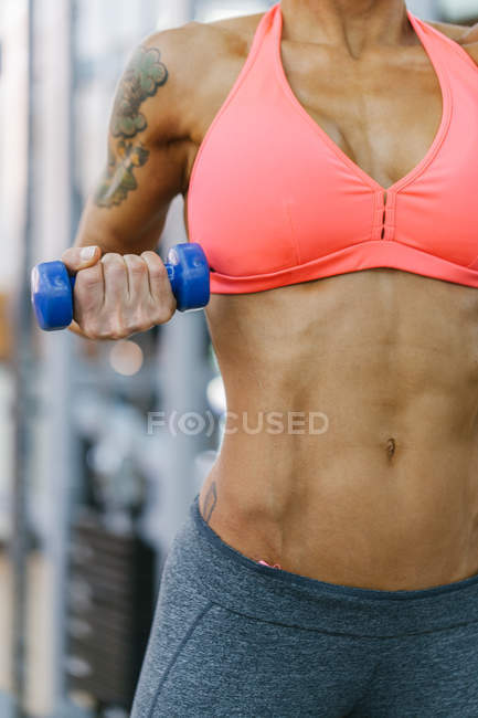 Woman Working out in Gym — Stock Photo