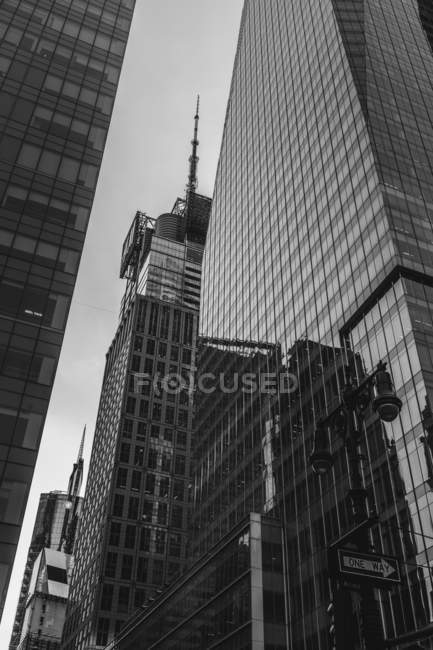 Vista a la calle Manhattan - foto de stock