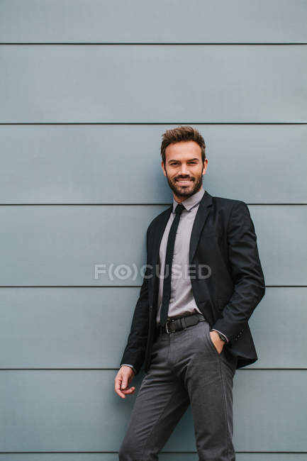 Young Businessman in the Street — Stock Photo