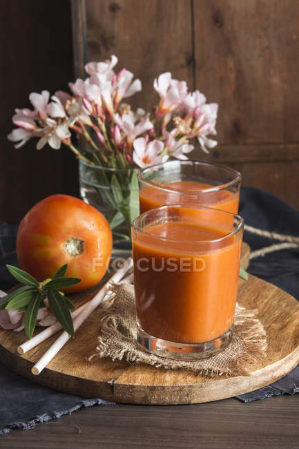 Gazpacho, sopa de tomate - foto de stock