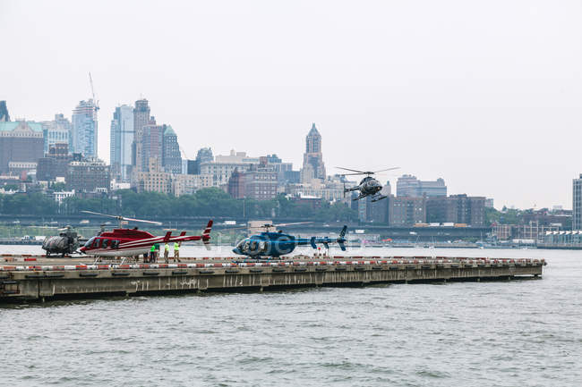 Heliport в Нью-Йорку — стокове фото