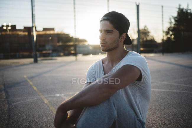 Young man in cap — Stock Photo