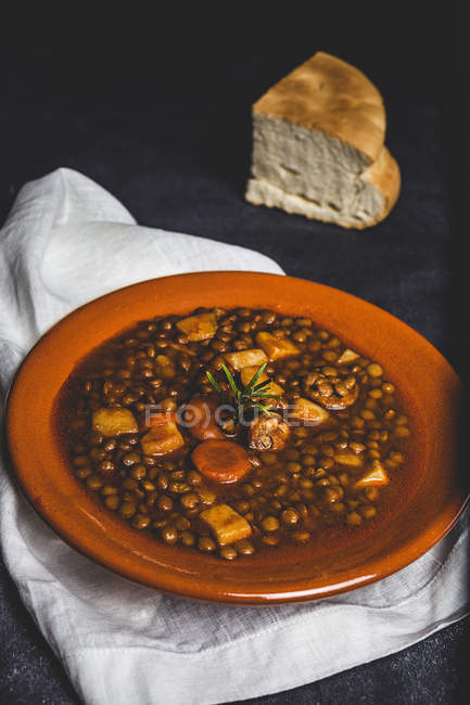 Lentils stew with vegetables — Stock Photo