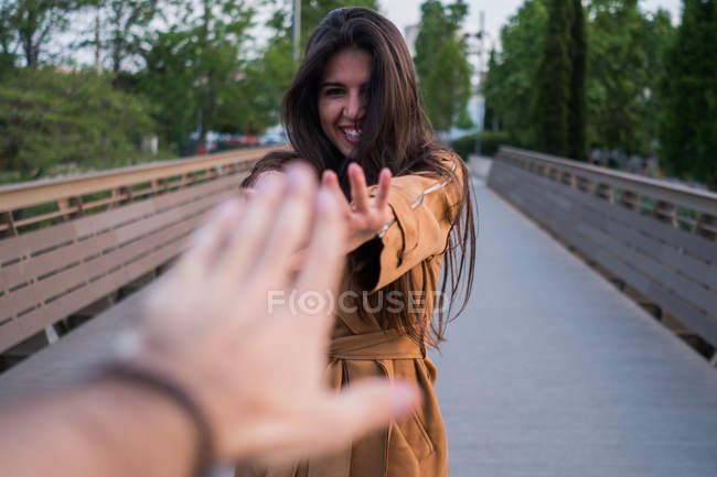 Follow me in park — Stock Photo