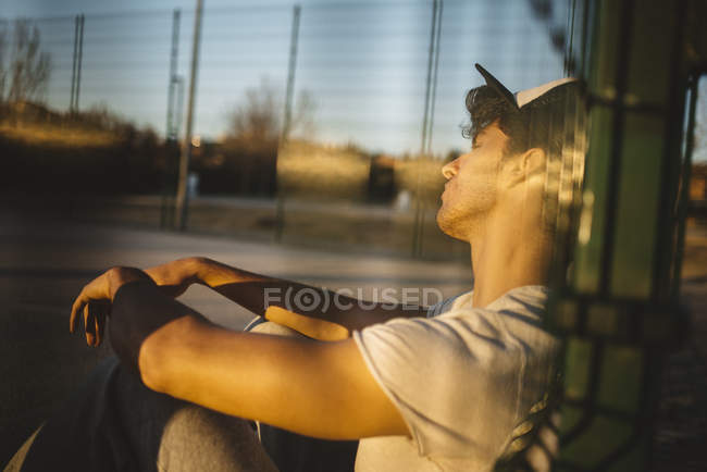 Young man in cap — Stock Photo