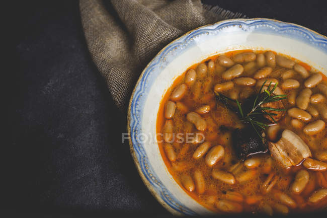 Beans stew with vegetables — Stock Photo
