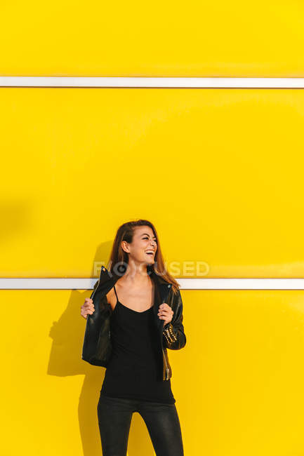 Fashion girl in coat posing — Stock Photo