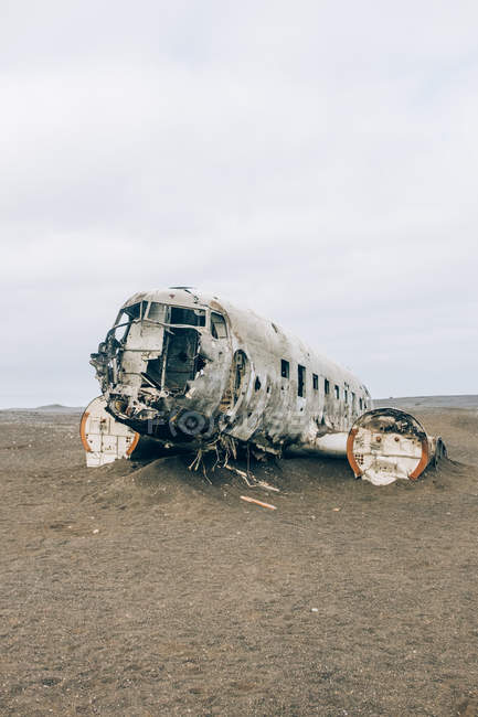 Relitti aerei a Solheimasandur, Islanda — Foto stock