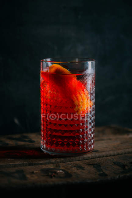 Negroni cocktail, old fashioned — Stock Photo