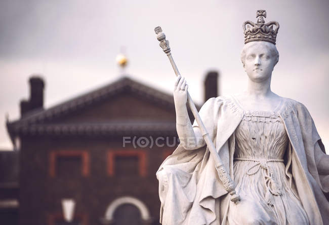 Vue rapprochée de la statue de la reine Victoria — Photo de stock