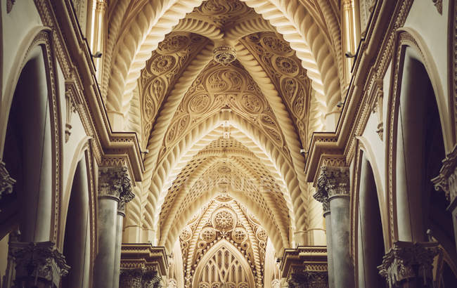 Interior da Catedral de Erice, Sicília, Itália . — Fotografia de Stock