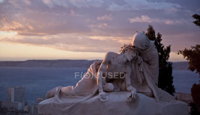 Mary and Jesus, Marseille France — Stock Photo