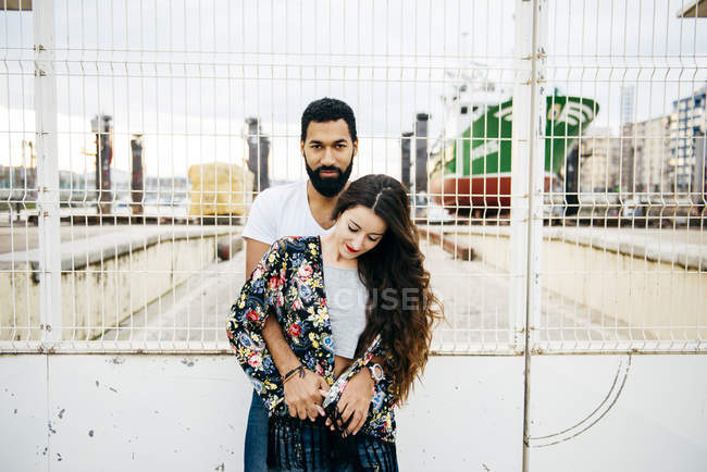 Beautiful multiracial couple — Stock Photo