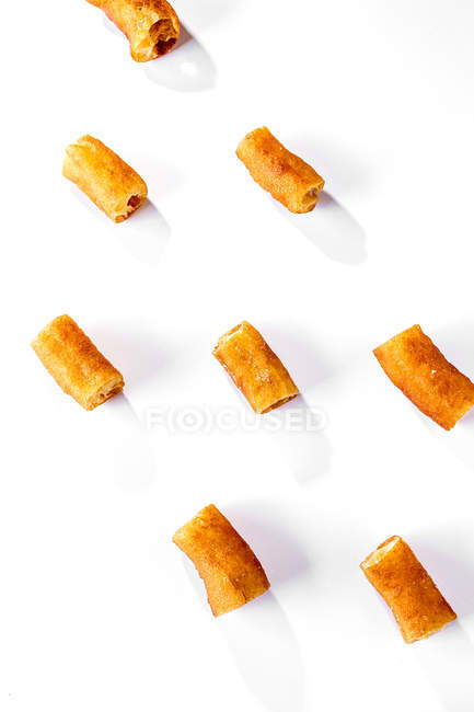 Modello con churros su bianco — Foto stock