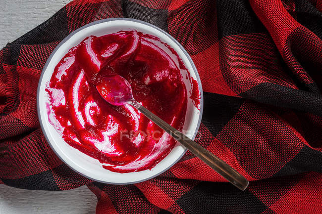 Beet soup leftovers — Stock Photo