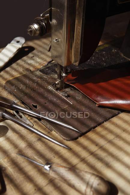 Ferramentas de artesanato de couro — Fotografia de Stock