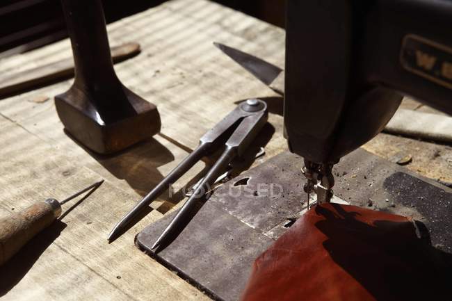 Leather crafting tools — Stock Photo