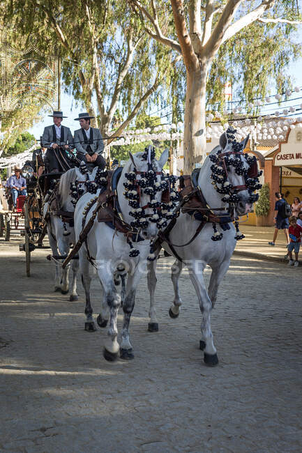 Utrera, Séville, Espagne - 9 septembre 2016 : La Foire d'Utrera (Feria de Utrera) est un festival traditionnel de la ville d'Utrera à Séville, Andalousie, Espagne
. — Photo de stock