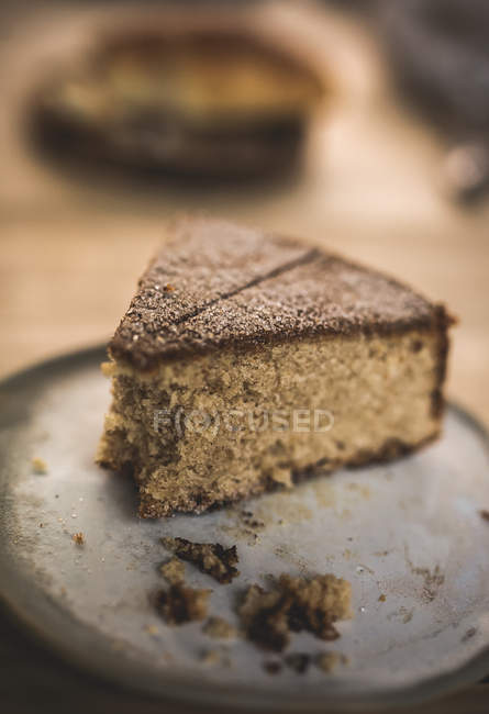 Cake on wooden table — Stock Photo