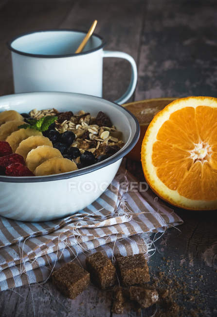 Smoothie bowl with fruits — Stock Photo