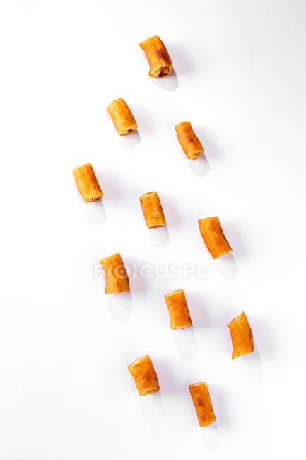 Pattern with churros on white — Stock Photo