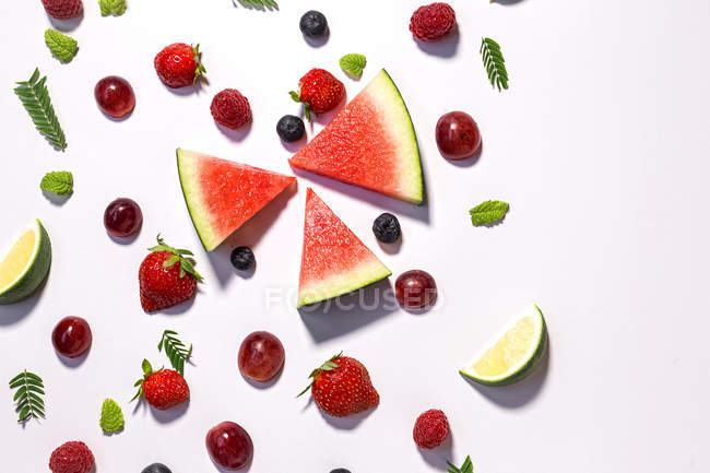 Mezcla de varios patrones de frutas - foto de stock