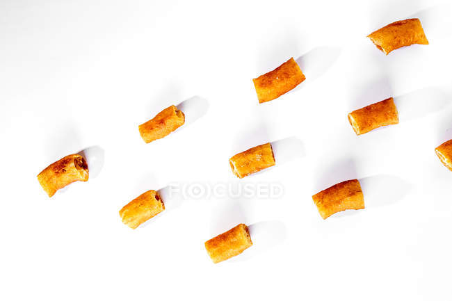 Pattern with churros on white — Stock Photo