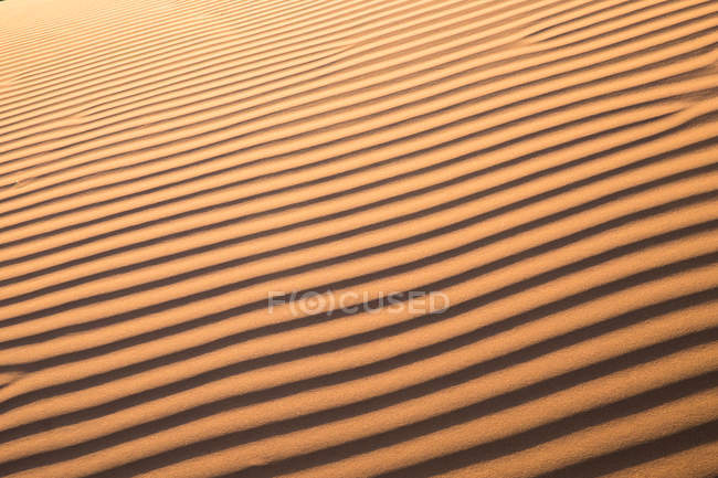 Крупним планом подання піщаний хвилясті пагорбі в пустелі в sunset вогні. — стокове фото