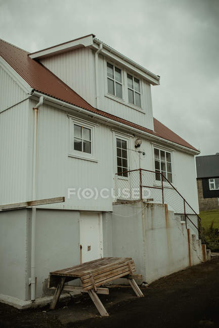 Exterior of common rural house in coastal village — Stock Photo
