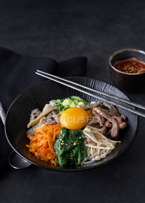 Корейська бібібібап Азійська кухня — стокове фото