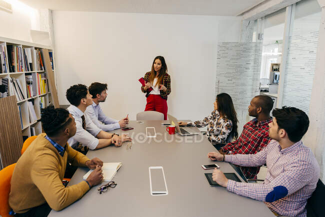 Office team in meeting room — Stock Photo