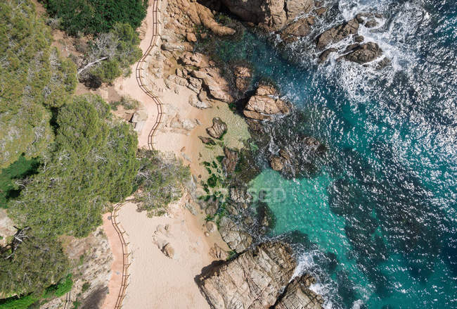Luftaufnahmen der Costa Brava in Spanien. Fotografien von einem — Stockfoto