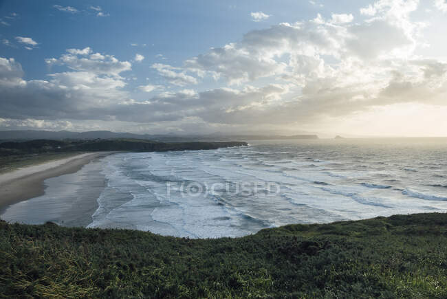 Vista sulla spiaggia delle Asturie, Spagna — Foto stock