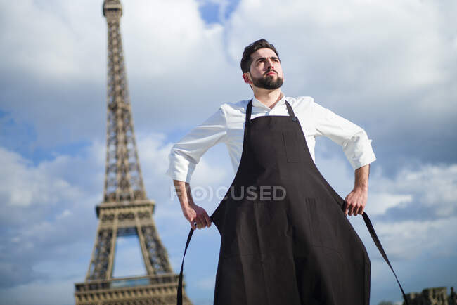 Cook with uniform in Paris — Stock Photo