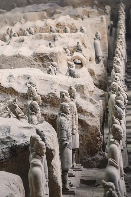 Guerreiros terracota de marchar xian, China — Fotografia de Stock