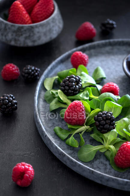 Berries salad close up — Stock Photo