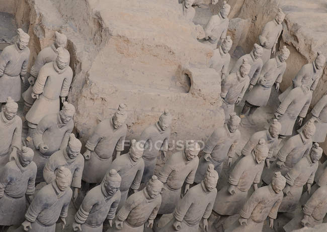 Terrakottakrieger des chinesischen Marsches, China — Stockfoto