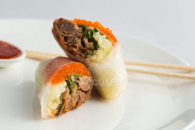 Composição do almoço japonês — Fotografia de Stock