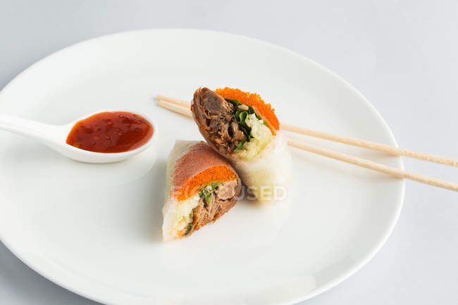 Composição do almoço japonês — Fotografia de Stock
