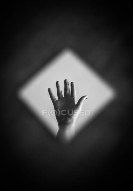 Hand reflecting in mirror — Stock Photo