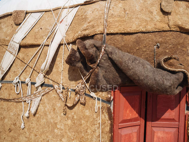 Esterno della tradizionale tenda nomade yurta — Foto stock