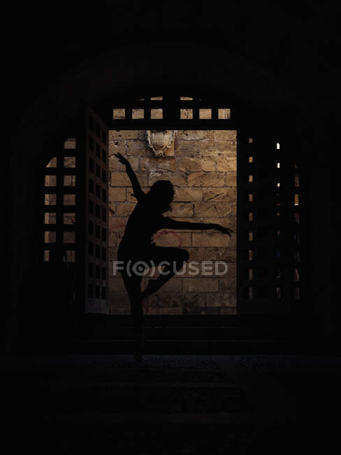 Frau tanzt Ballett auf Straße — Stockfoto