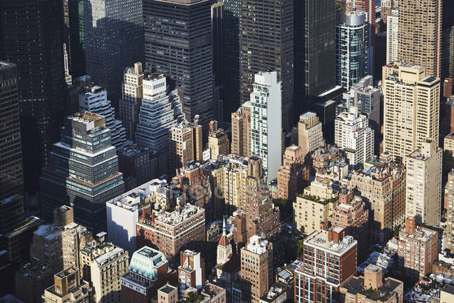 Futuristische Innenstadt Stadtbild, New York, USA — Stockfoto