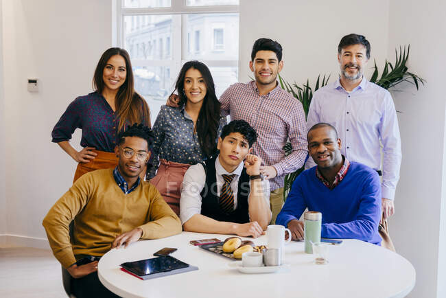 Group of people on meeting — Stock Photo