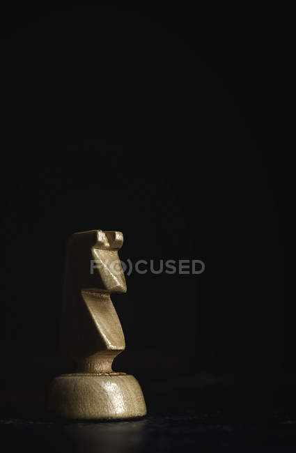 Close up of Game and chess piece on dark background — Stock Photo