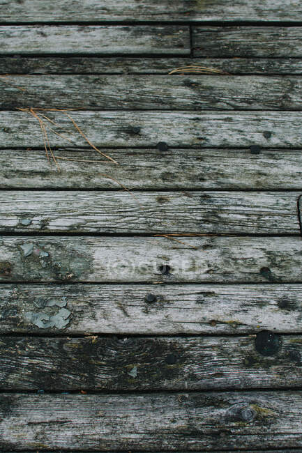 De cima velho grunge cinza mesa de madeira na França — Fotografia de Stock