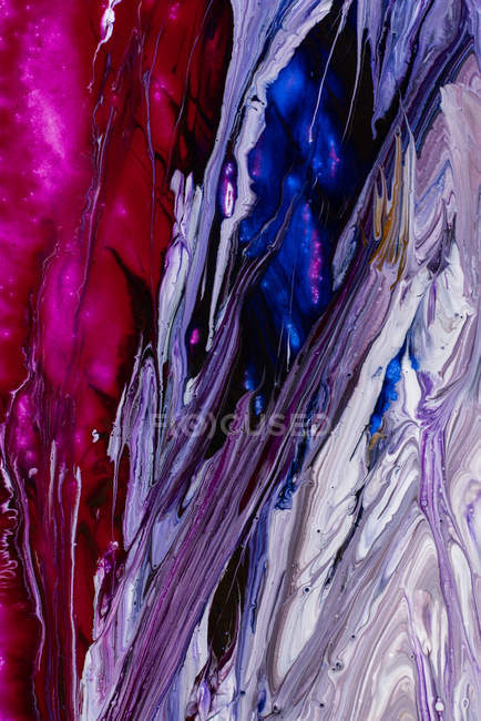 Abstracción de pinturas líquidas en mezcla de flujo de mezcla lenta - foto de stock